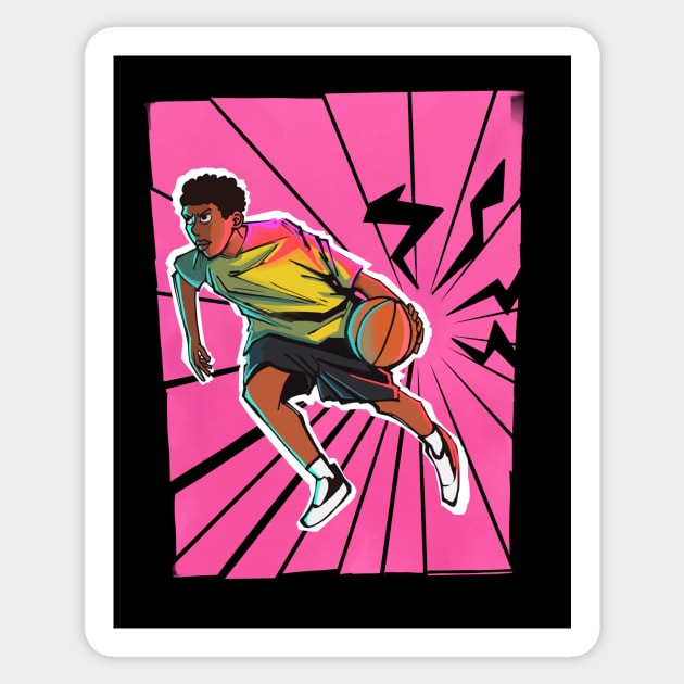 Move quickly and put the basketball into the ring Sticker by Danixc